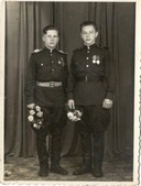 В.И. Кувшинов с сослуживцем. Июнь 1947 года. Кезлин, Польша